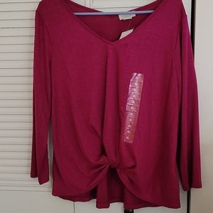 Deep Fuschia Vneck top